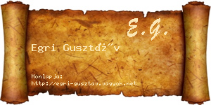 Egri Gusztáv névjegykártya