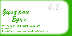 gusztav egri business card
