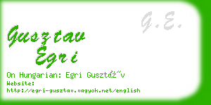 gusztav egri business card